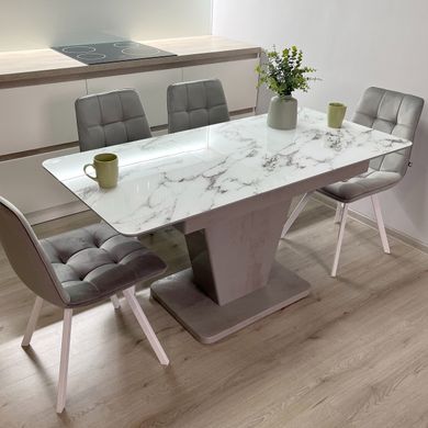 Обідній розкладний стіл Slide сірий gray/21, Бетон світлий, 1100, 700, 750, 1500