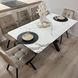 Обідній комплект розкладний стіл Lars 1500-1900х800 Чорний + 4 стільця моко на чорних ніжках