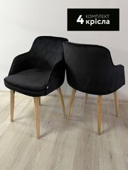 Комплект із 4 крісел Luna (wood/black4)