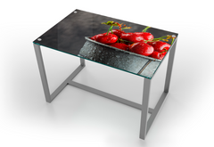 Стеклянный стол на кухню Range (Range kitchen/grey 07), 1100, 700, 750