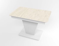 Обідній розкладний стіл Slide білий white/28, Біле дерево, 1100, 700, 750, 1500