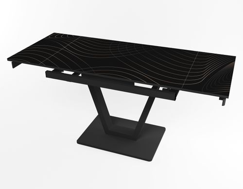 Розкладний стіл Maxi V base чорний black/14, Чорний, 1100, 700, 750, 1700