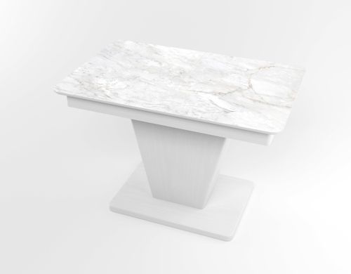 Обідній розкладний стіл Slide білий white/29, Біле дерево, 1100, 700, 750, 1500