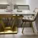 Обідній комплект стіл Maxi V base 1100-1700х700 Золотий + 4 стільця моко на золотих ніжках