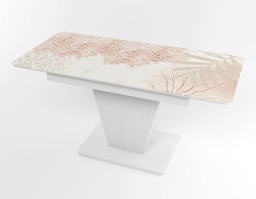 Обідній розкладний стіл Slide білий white/05, Біле дерево, 1100, 700, 750, 1500