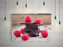 Картина на полотні на кухню Шоколад і малина 400х500 мм (Pic15L)