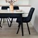 Обідній комплект стіл Chester 1100-1500х700 Чорний + 4 стільця Чорних на чорних ніжках
