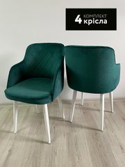 Комплект із 4 крісел Luna (white/green4)