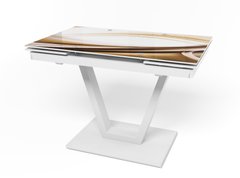 Розкладний стіл на кухню Maxi V білий (MaxiV/white/02), 1100, 700, 750, 1700