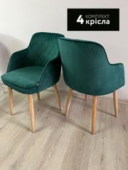 Комплект із 4 крісел Luna (wood/green4)
