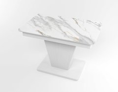 Обідній розкладний стіл Slide білий white/10, Біле дерево, 1100, 700, 750, 1500