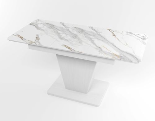 Обідній розкладний стіл Slide білий white/10, Біле дерево, 1100, 700, 750, 1500