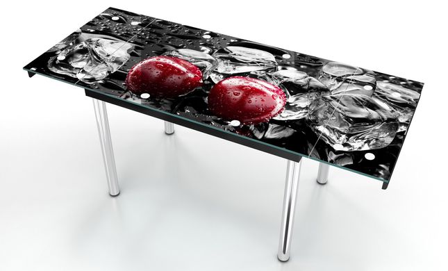 Maxi/black/07 Розкладний стіл із гартованого скла Maxi Чорний
