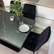 Обідній комплект стіл Maxi V base 1100-1700х700 Чорний + 4 стільця чорні на чорних ніжках