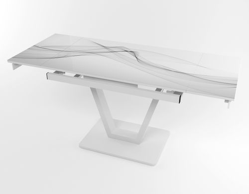 Розкладний стіл Maxi V base білий white/08, Білий, 1100, 700, 750, 1700