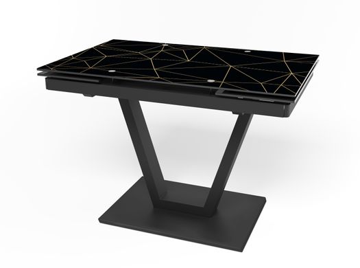 Обеденный стол раскладной Maxi V черный (MaxiV/black/07), 1100, 700, 750, 1700