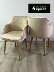Комплект із 4 крісел Luna (wood/beige4)
