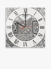 Годинник в стилі печворк 300х300 сірий (Clock/10)