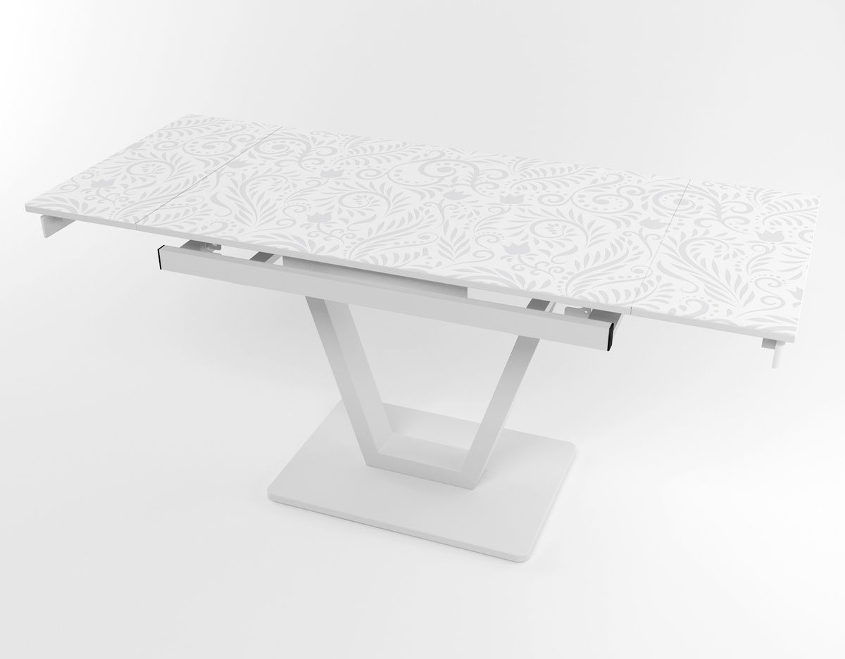 Розкладний стіл Maxi V base білий white/18, Білий, 1100, 700, 750, 1700
