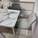 Обідній комплект стіл Chester 1100-1500х700 Сірий + 4 стільця Деко сірі на білих ніжках