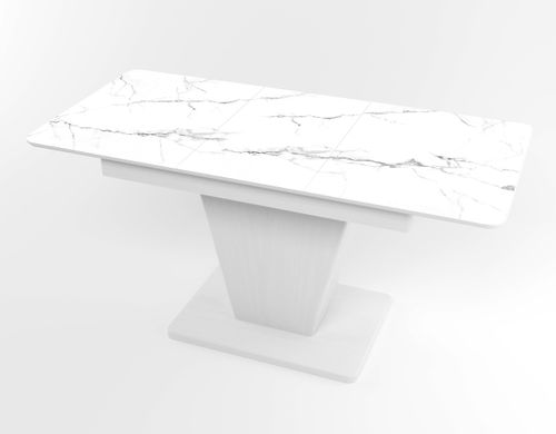 Обідній розкладний стіл Slide білий white/19, Біле дерево, 1100, 700, 750, 1500