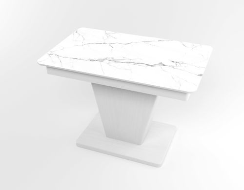 Обідній розкладний стіл Slide білий white/19, Біле дерево, 1100, 700, 750, 1500